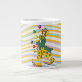 Funny Clown spielen mit farbenfrohen Balls Jumbo-Tasse