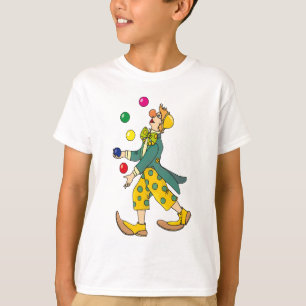 Funny Clown spielen mit farbenfrohen Balls T-Shirt
