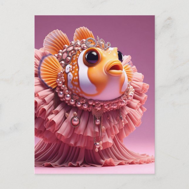 Funny ClownFish Fashion Postkarte (Vorderseite)
