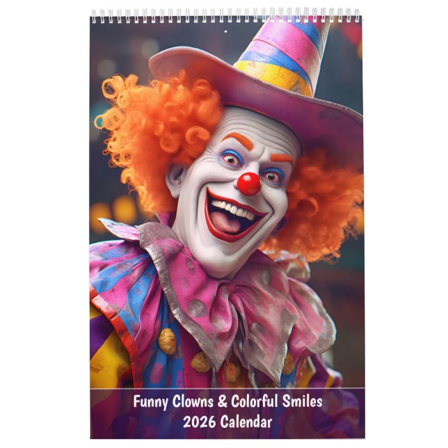 Funny Clowns & Colorful Smiles 2026 Calendar Kalender (Titelbild)