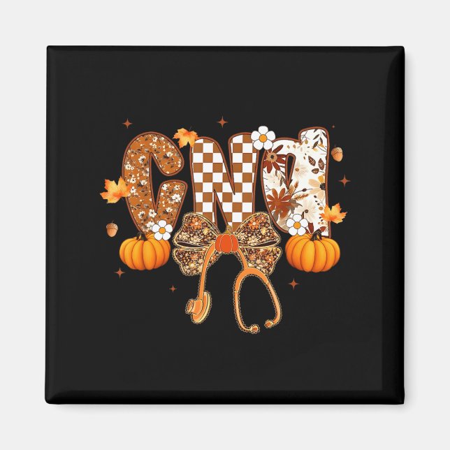 Funny Cna Nurse Coquette Bow Stethoscope Fall Girl Magnet (Vorne)