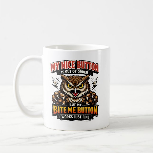 Funny Co-Worker | My Nice Button Is Out of Order Kaffeetasse (Links)