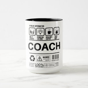 Funny Coach Handling Information Tasse
