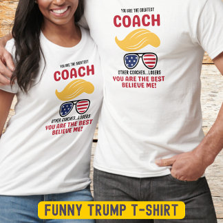 Funny Coach Patriotic Sonnenbrille Trump T-Shirt