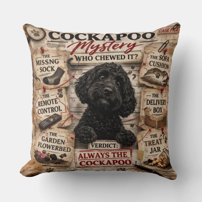 Funny Cockapoo Cushion unique gift Kissen (Vorderseite)