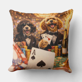 Funny Cockapoo Gift | Poker Dog Cushion Kissen