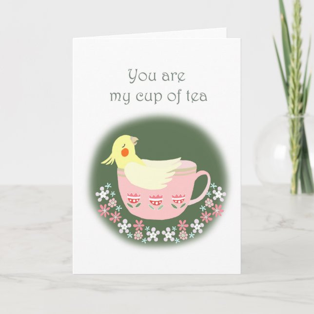 Funny Cockatiel Karte (Vorderseite)