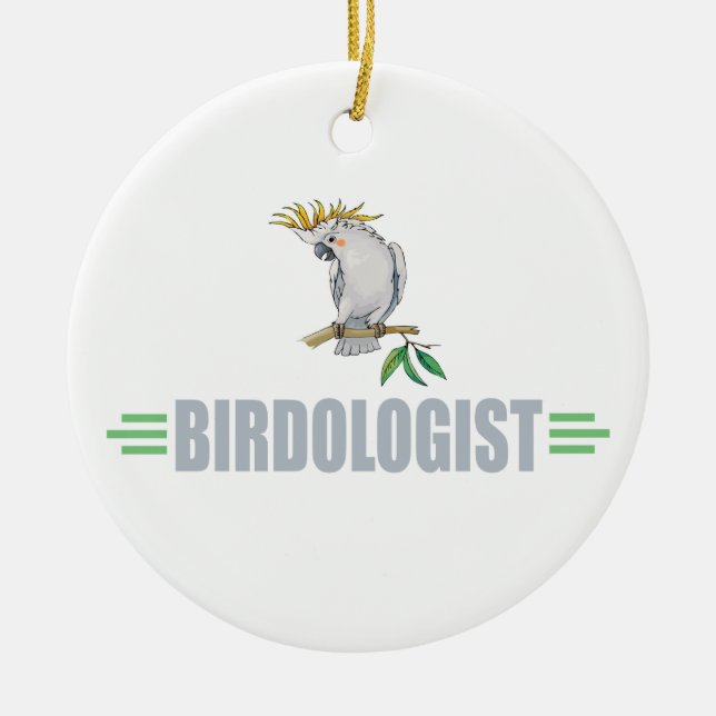 Funny Cockatiel Keramik Ornament (Vorne)