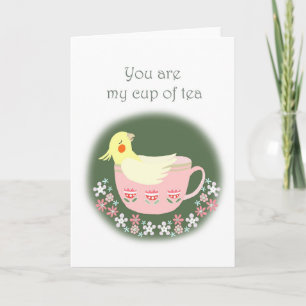 Funny Cockatiel Valetine's Day Anniversary Love Karte