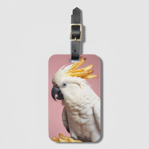 Funny Cockatoo mit französischem Wappen Gepäckanhänger