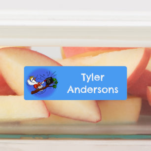 Funny Cockatoo Rock Gitarre Cartoon personalisiert Etiketten