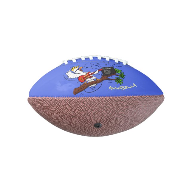 Funny Cockatoo spielt Rockgitarre Cartoon Football (Gedreht 270)