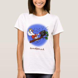 Funny Cockatoo spielt Rockgitarre Cartoon T-Shirt