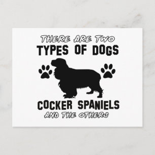 Funny Cocker Spaniel Designs Postkarte
