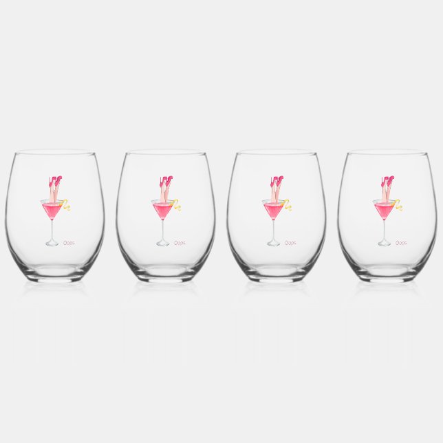 Funny Cocktail Trinkbehälter, Girl's Night Bar Car Weinglas Ohne Stiel (Vorderseite)