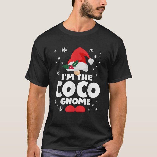 Funny Coco Gnome Family Matching Group Happy Chris T-Shirt (Vorderseite)