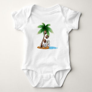 Funny Coconut Chaos - Humorvolle Palme Tree Baby Strampler