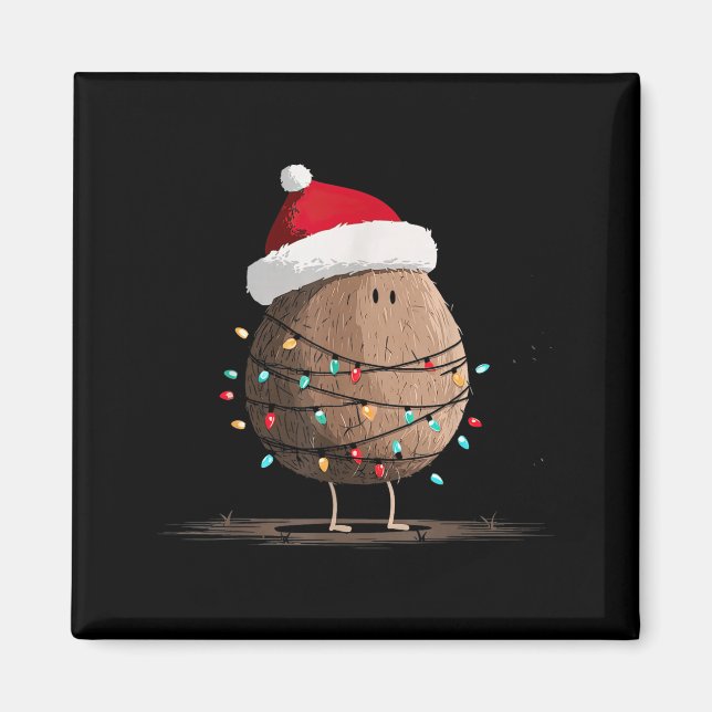 Funny Coconut Christmas Graphics Lights Lover  Magnet (Vorne)