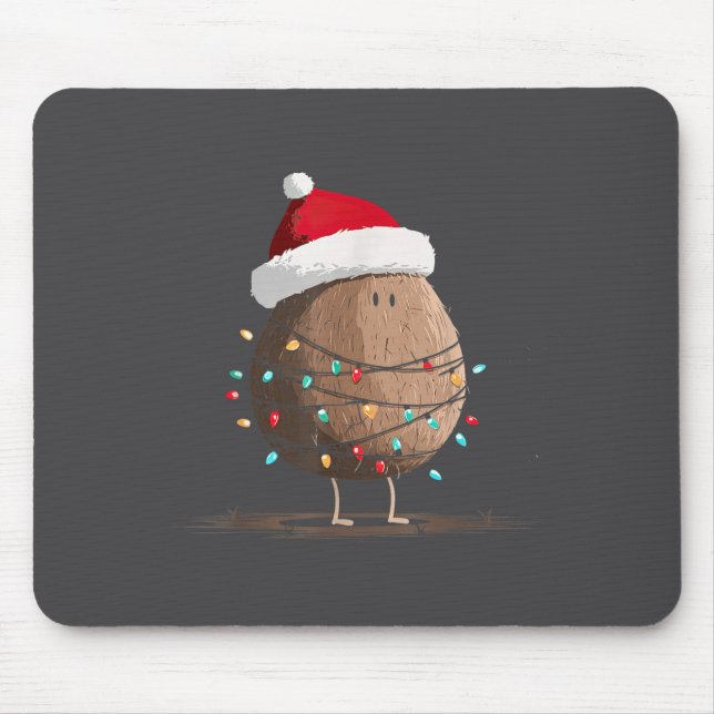 Funny Coconut Christmas Graphics Lights Lover  Mousepad (Vorne)
