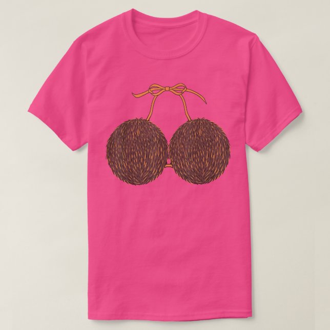 Funny Coconut Summer Coconuts Bra Funny Halloween  T-Shirt (Design vorne)