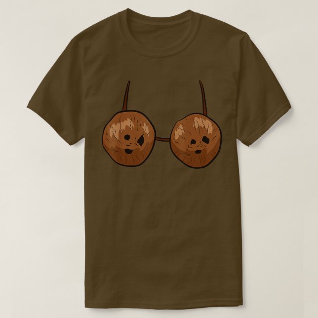 Funny Coconut Summer Coconuts Bra Funny Halloween  T-Shirt (Design vorne)