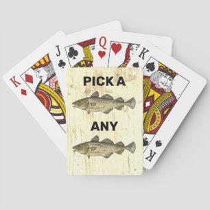 Funny Cod Fishing Pun Pick A Card Joke Spielkarten