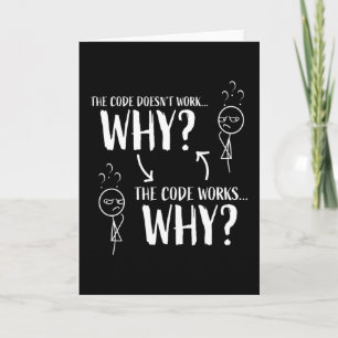 Funny Coding Programmer Gift für Geek Karte