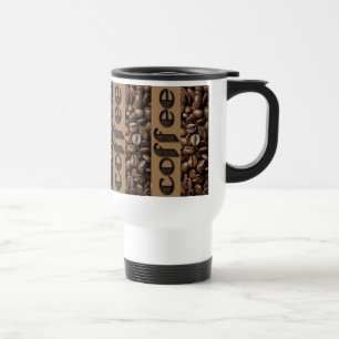 Funny Coffee Beans Typografy Coffee Lover Travel Reisebecher