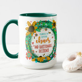 Funny Coffee Chaos Trendy Inspirivity Stylish Tasse