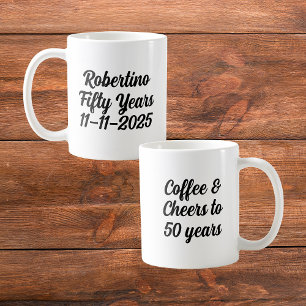 Funny Coffee Cheers 50 Jahre 50. Geburtstag Kaffeetasse