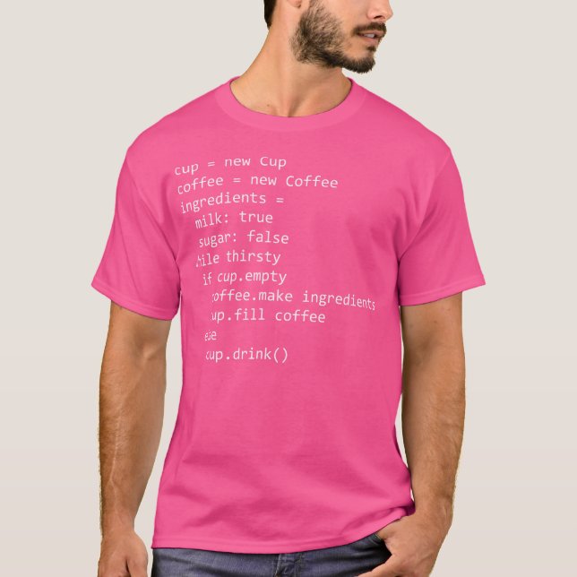 Funny Coffee Coding Coffeine Computer Science Shee T-Shirt (Vorderseite)