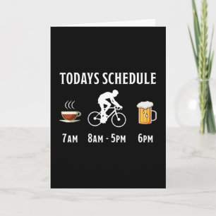 Funny Coffee Cycling Beer Gift Cyclist Karte
