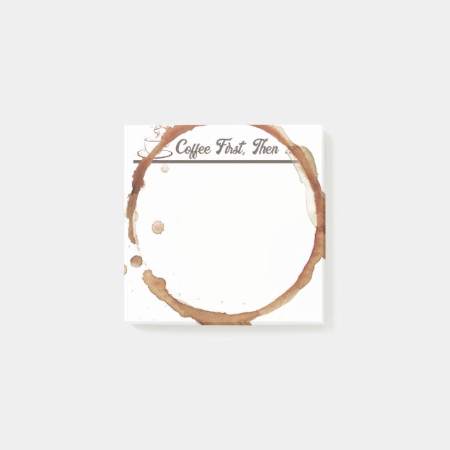 Funny Coffee dann Post-it Klebezettel (Vorderseite)