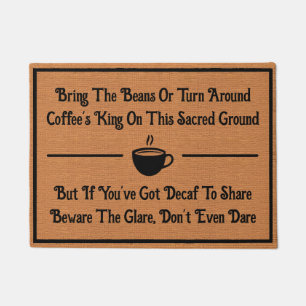 Funny Coffee Decaf Spaß Minimalistisch rustikal Fußmatte
