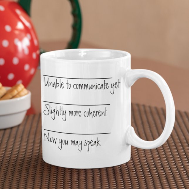 Funny Coffee Drinker Geschenk kann nicht kommunizi Kaffeetasse (Von Creator hochgeladen)