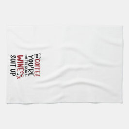 Funny Coffee Du bist auf der Bench Wine Anzug Up Geschirrtuch