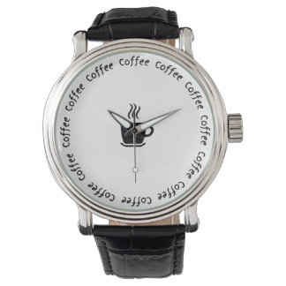 Funny Coffee eWatch - "Coffee O'Clock" Armbanduhr