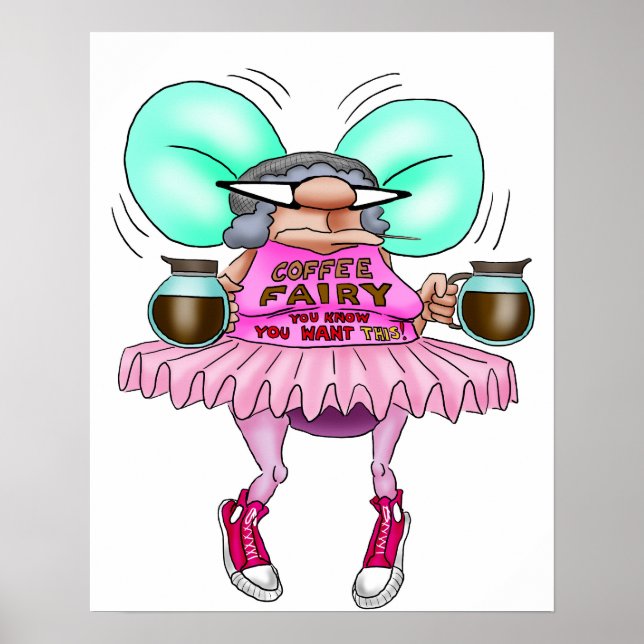Funny Coffee Fairy Poster Spectickles (Vorne)