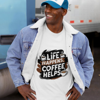Funny Coffee Geschenkte Shirt - Das Leben macht Ka