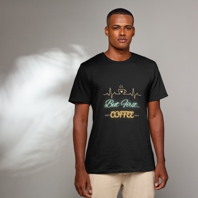 Funny Coffee Giartbeat - Aber der erste Kaffee T-Shirt (Von Creator hochgeladen)