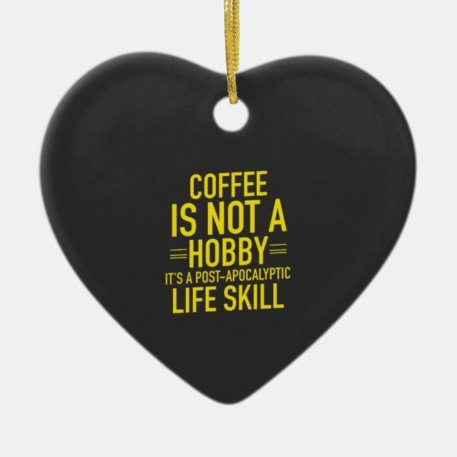 Funny Coffee Keramik Ornament (Vorne)