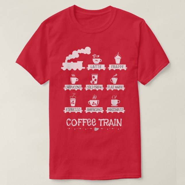 Funny Coffee Latppe Frappe Cappuccino Espresso Cof T-Shirt (Design vorne)