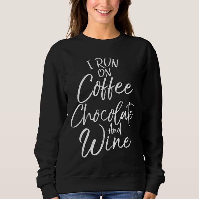 Funny Coffee Lover Geschenk, das ich auf Kaffeesch Sweatshirt (Vorderseite)