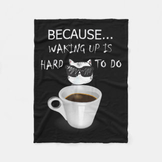 Funny Coffee Lover Geschenke Graphic Kitten & amp; Fleecedecke