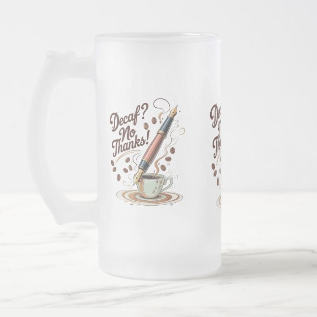 Funny Coffee Lover Mattiert Glass Tasse (Links)