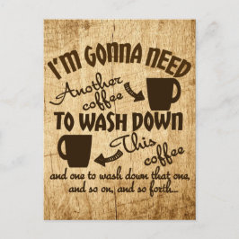 Funny Coffee Lover's Coffein Typografie Postkarte