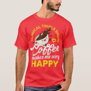 Funny Coffee macht mich sehr glücklich Kawaii Kaff T-Shirt