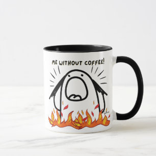 Funny Coffee Meme: Vor und nach Kaffeepausen Tasse