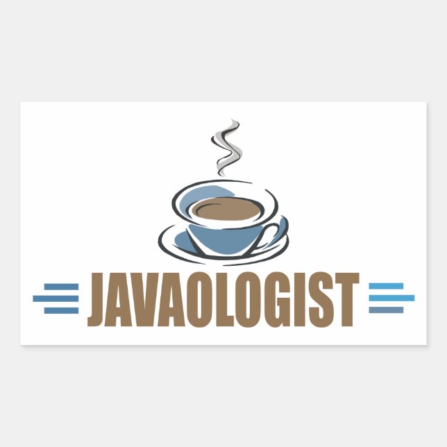 Funny Coffee Rechteckiger Aufkleber (Vorderseite)
