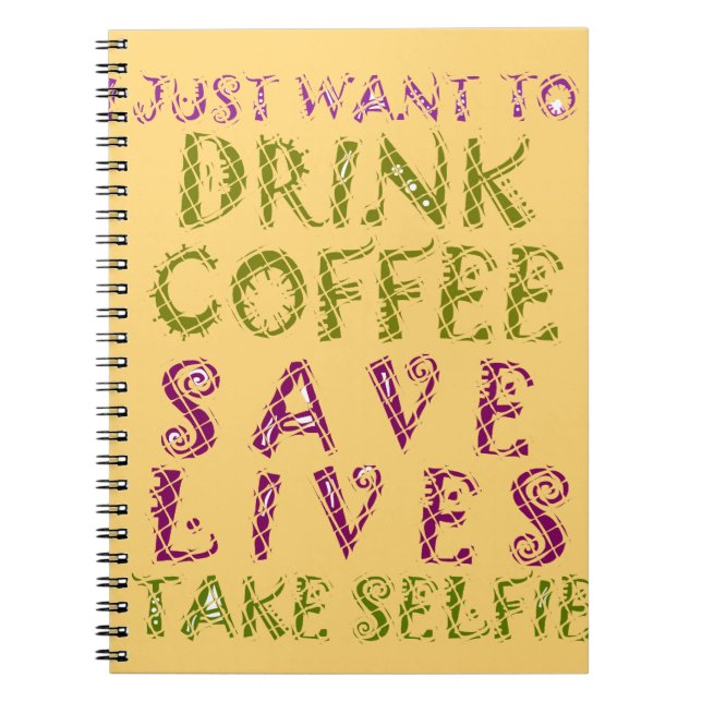 Funny Coffee Selfquote Design Notizblock (Vorderseite)
